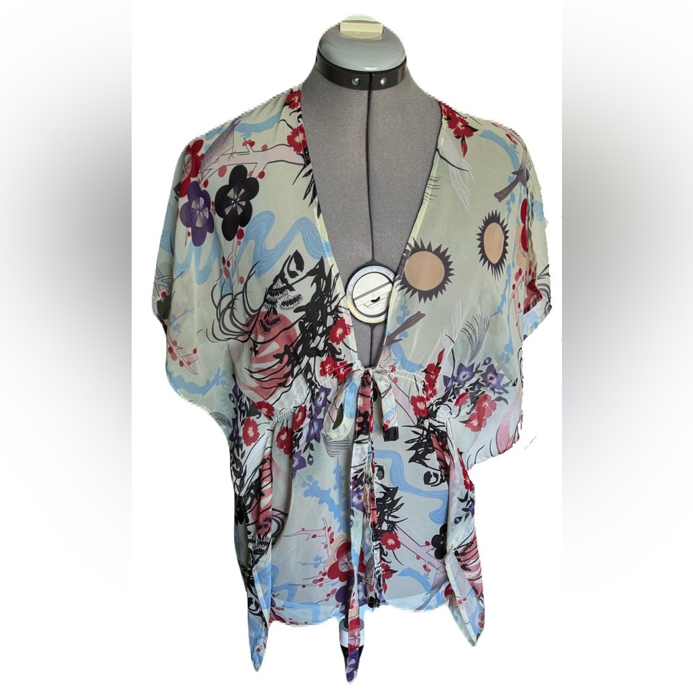 Coco & Chase Sheer Kimono Wrap Top